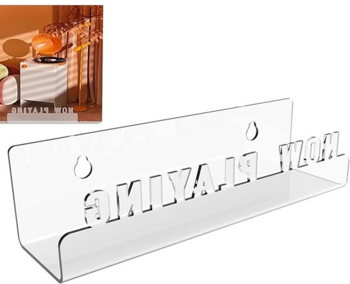 Générique Schijfplank Wandhouder - Acryl Playing Record Shelf | Dikke En Duurzame Wandhouder voor Album Opslag | Planken voor Vinylplaten - Wanddecoratie
