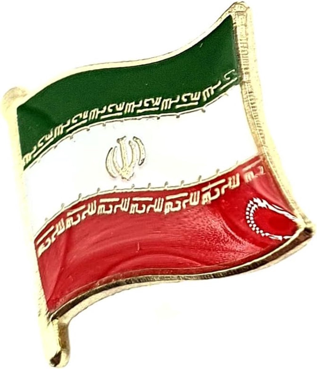 Iraanse metalen emaille landenvlag pin badge