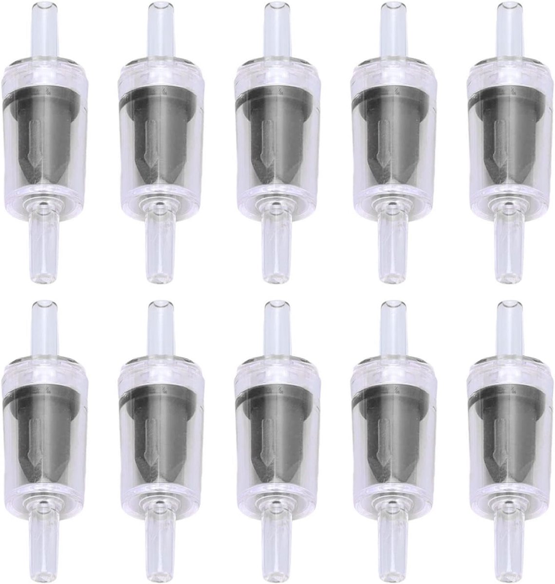 Dailygoods- Terugslagklep 4mm - 10 Stuks - PP - Waterafsluitklep - Sterke Drukweerstand - Voor Aquarium/Chemische Industrie