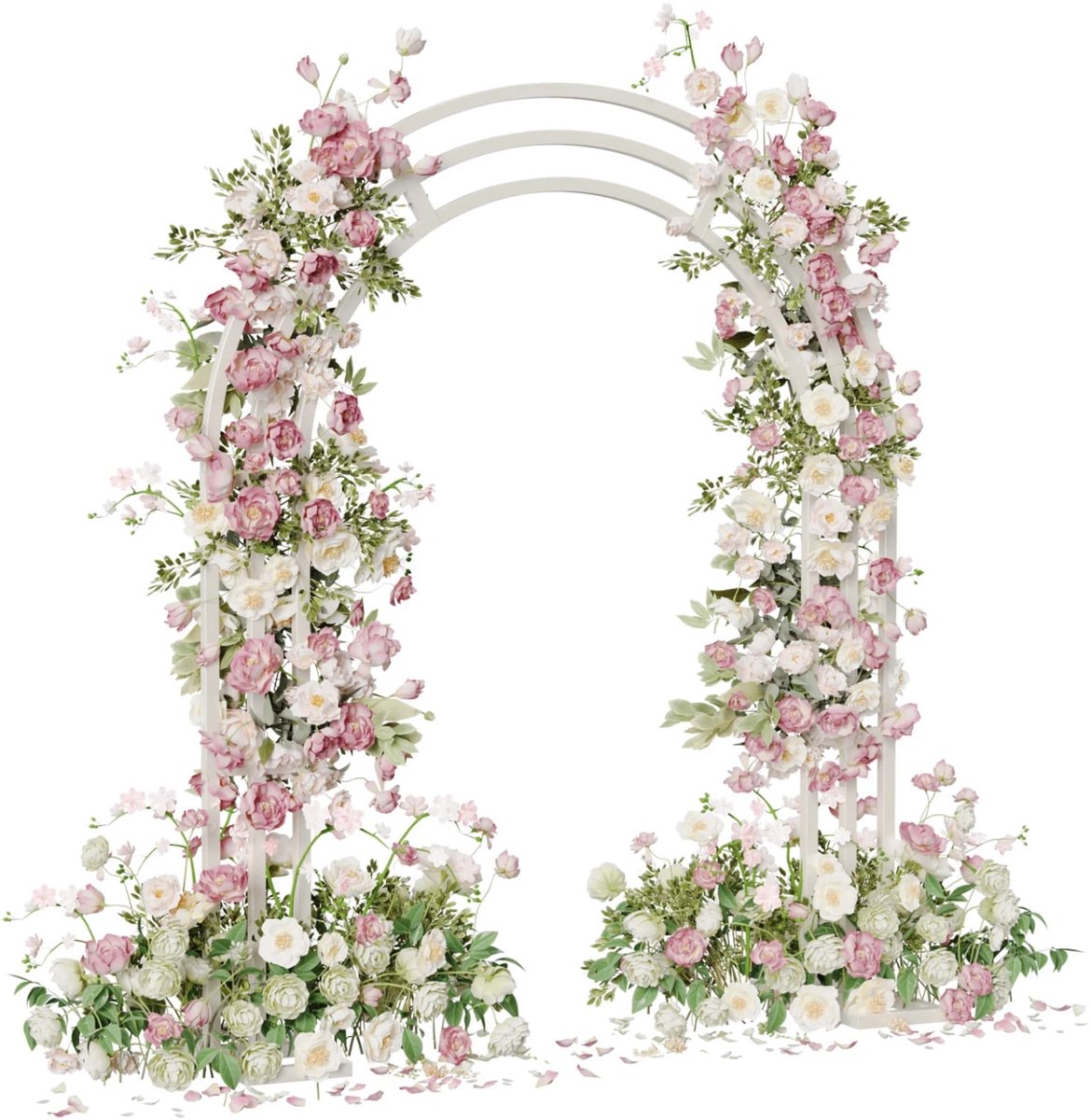 Klarven® Ballonnenboog - Metalen Ballonnenboog - Ballonnenboog Standaard - Ballonnenboog Frame - Ballonnenboog Set - Voor Bruiloft, Tuinfeest En Decoratie Binnen En Buiten - Large b200xd60xh260cm