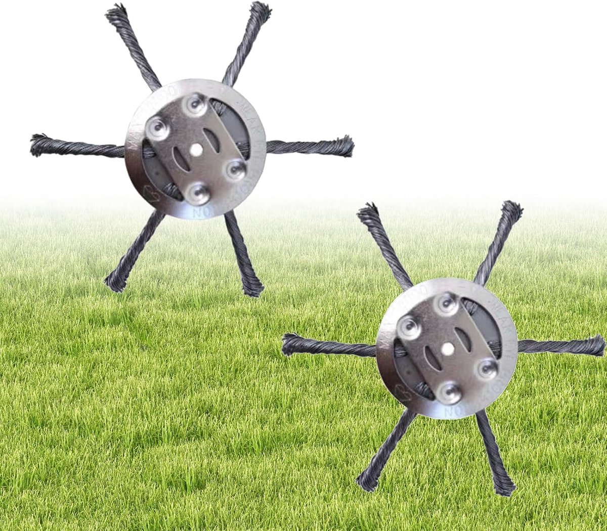 2 Stuks Onkruidborstel Voor Bosmaaier 6 Inch 3 Koppen Draadwiel Maaikop Onkruidverwijderaar Trimmerkop Reservemes Tuingereedschap Accessoire Voor Gras Mos en Randafwerking (Model 2)