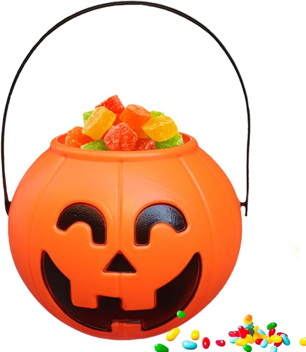 Snoep- en Traktatie-emmers Schattige Pompoenvormige Lichtgevende | Halloween Pompoen Emmertje Voor Feestjes En Traktatie Of Truc Voor Kinderen Jongens En M