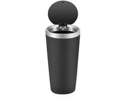 1 stuk - Auto-afvalbak - Afvalbakje voor in de bekerhouder - Auto-afvalbak met deksel - Draagbare afvalbak voor de auto - Accessoire voor auto-interieur - 15 x 9 x 6 cm - Geurbestendig - Houdt de auto schoon - Zwart