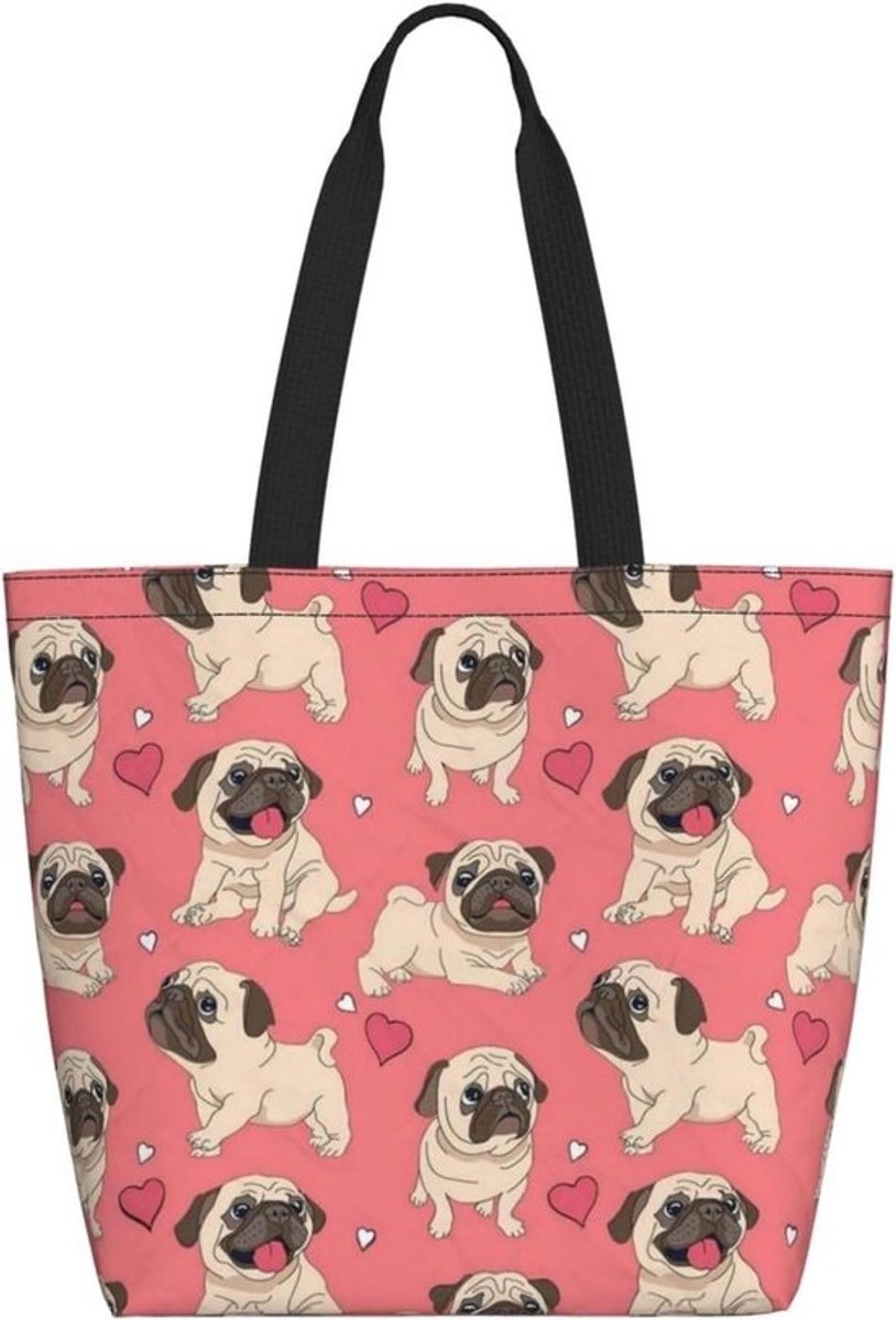 Grote boodschappentas - Draagtas herbruikbaar - Boodschappen doen - Bloemenprint patroon - Grote capaciteit - Multicolor