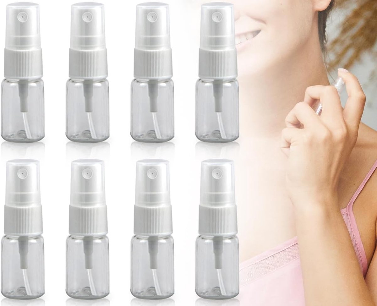8 Stuks 10ml Mini Sprayflessen voor Cosmetica en Parfum - Draagbare Atomizers voor Reizen en Dagelijks Gebruik