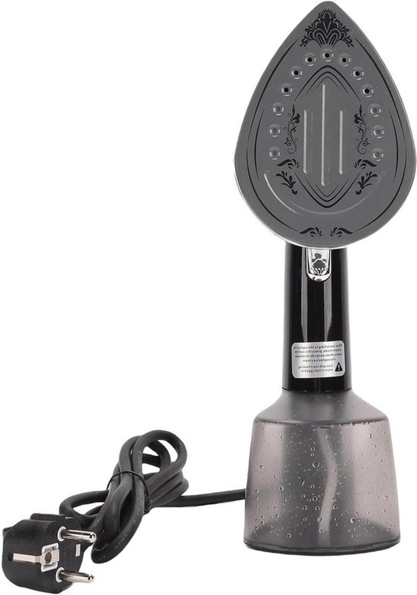 Mini Kledingstrijkijzer - Handstomer - Kreukels Verwijderen - Snel Opwarmend - 250 Ml Tank - Zwart