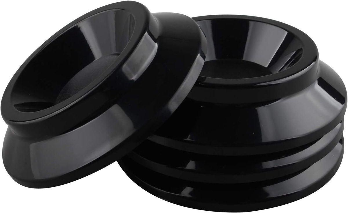 Set van 4 Zwart Slip Resistant Rechtopstaande Piano Pad Piano Caster Cups Gripper ABS Kunststof Matten Meubelpads Bescherming Vloertapijt Protector