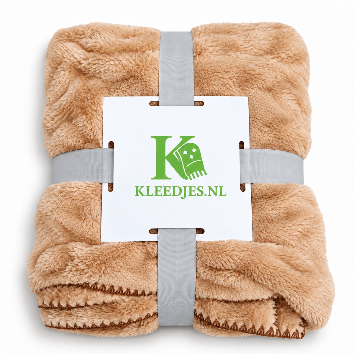 Kleedjes.nl Bubbel fleece deken 150x200 cm – Extra zacht & warm – Plaid voor bank en bed – Oranje