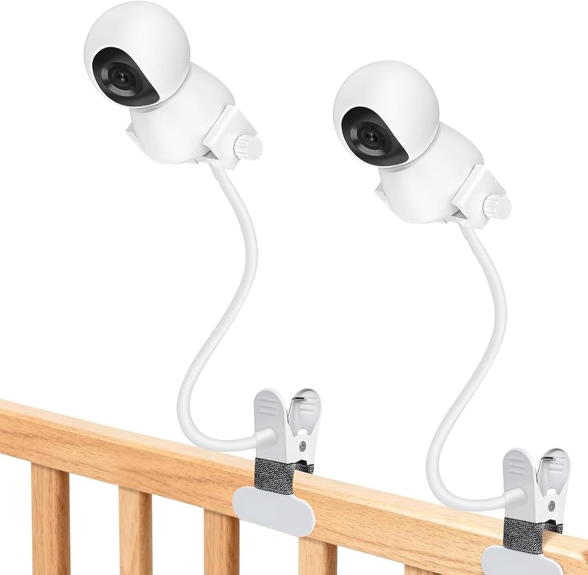 2 stuks universele houder, 40 cm flexibele camerahouder voor GHB/HelloBaby/Babyphone/Vtech/Momcozy/Blemil/Jeeber/ieGeekAccessories telefoonhouder monitor houder accessoires met 1/4 inch