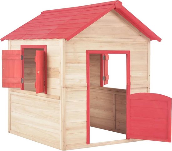 Bol Com Houten Speelhuis Kinderen Met Deuren Speelhuisje Buiten Speelhuisje Tuin
