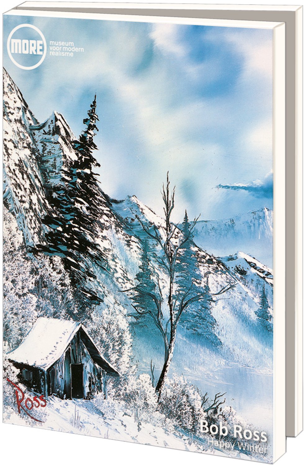 Kerstkaarten 10x - Kaartenmapje met env, groot: Happy Winter, Bob Ross, Museum More - 2x5 motieven