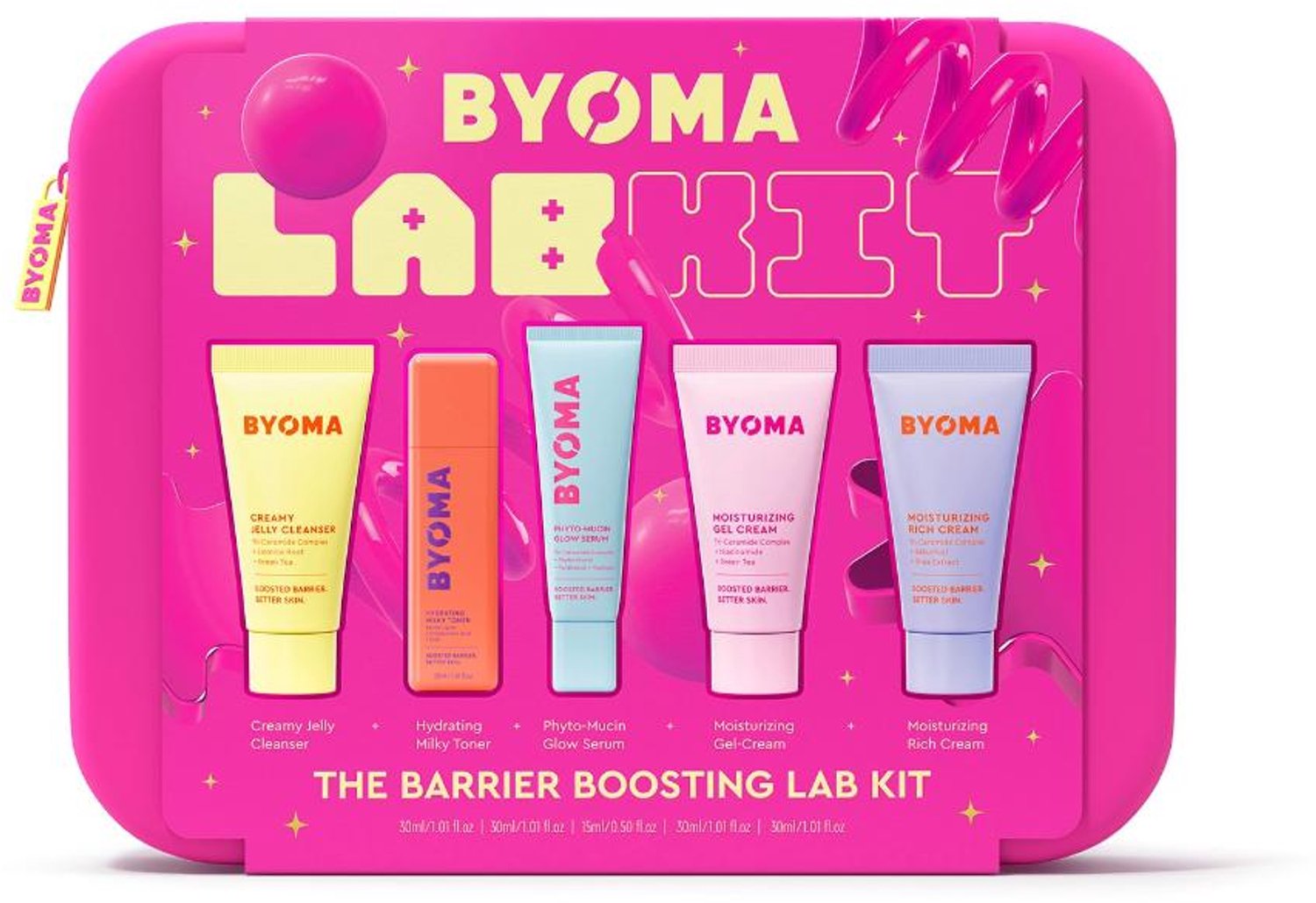 BYOMA - The Barrier Boosting Lab Kit - 5 Bestsellers 4 x 30 ml + 15 ml - Huidverzorgingsset voor de Huidbarrière