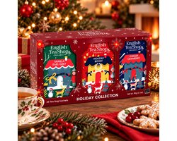 English Tea Shop Holiday Collection Red - Biologische Kerstthee Cadeauset - 60 Theezakjes - 3 Smaken - Rode Geschenkdoos