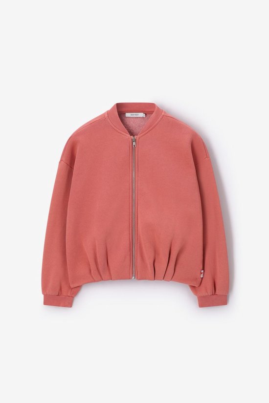 Donkerroze Cropped Oversized Vest