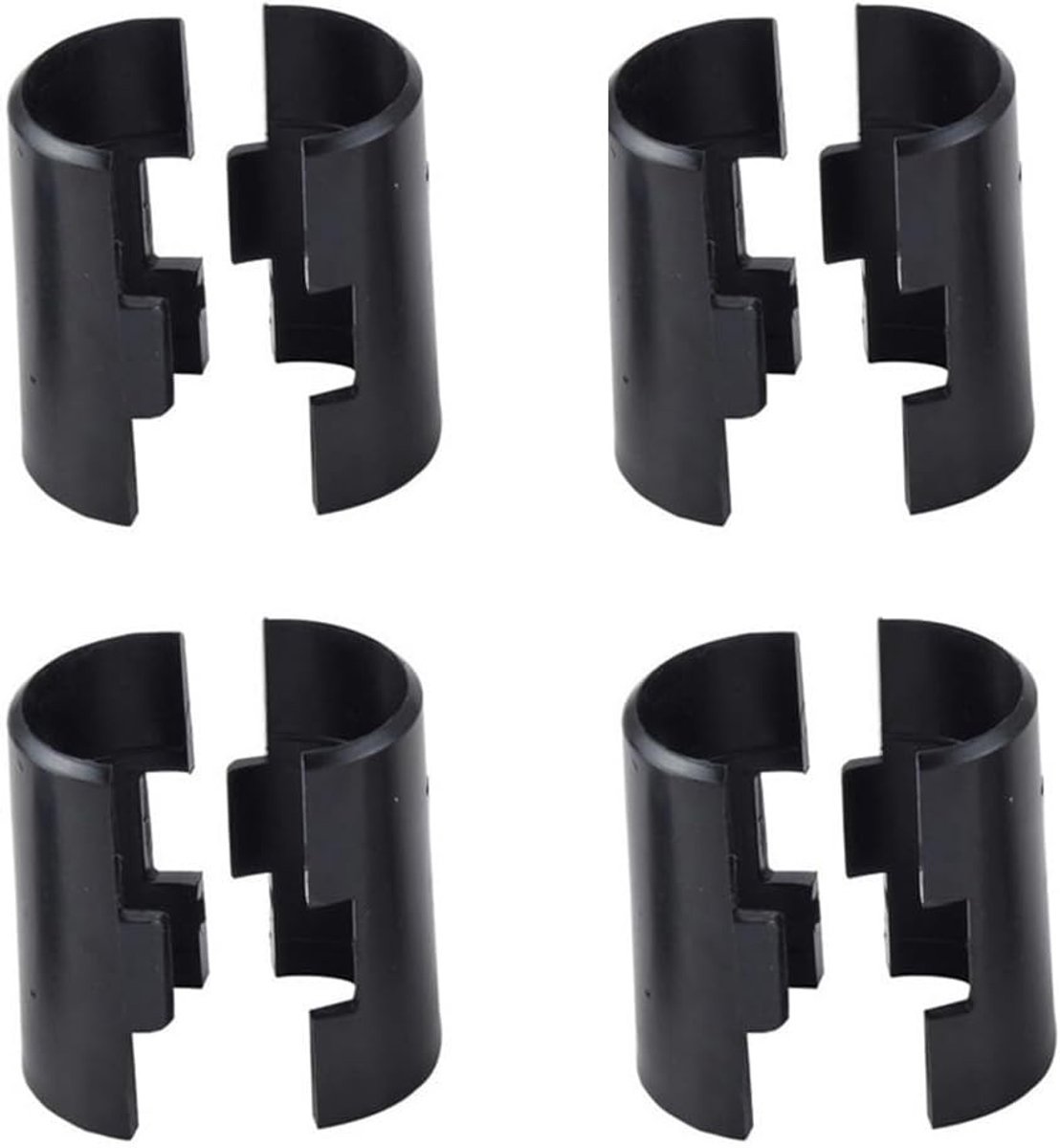 Duurzame Plastic Plankclips voor 25mm Post Racks - Verstelbare Plankbeugels voor Stabiele Opslag en Organisatie [4 paar]