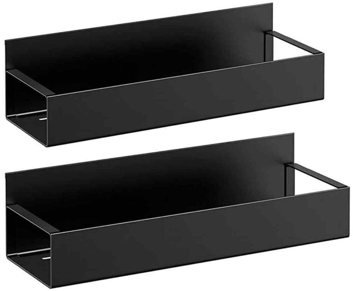 SSTRWGOOD 2 Stuks Doucheservies - Douche Opbergrek - Antirouw Metalen Rekken - 27cm x 29.5cm - Grote Capaciteit en Verstelbare Haken - Geschikt voor Badkamer en Douche - Metaal - Incl. Afneembare Haken