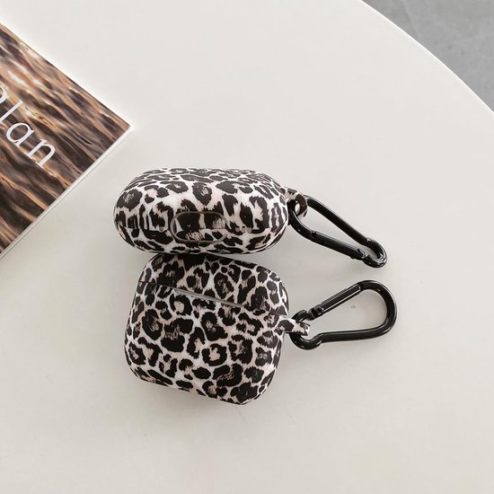 Schokbestendige Hoes voor AirPods 2e/1e Generatie - Schattig Luipaardprint Design met Sleutelhanger - Siliconen Cover voor Jongens en Meisjes — afbeelding 4