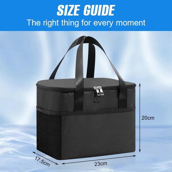 Isolerende Lunchtas 8L voor Vrouwen en Mannen - Vouwbare Waterdichte Picknicktas voor Werk, Kamperen en Reizen — afbeelding 3