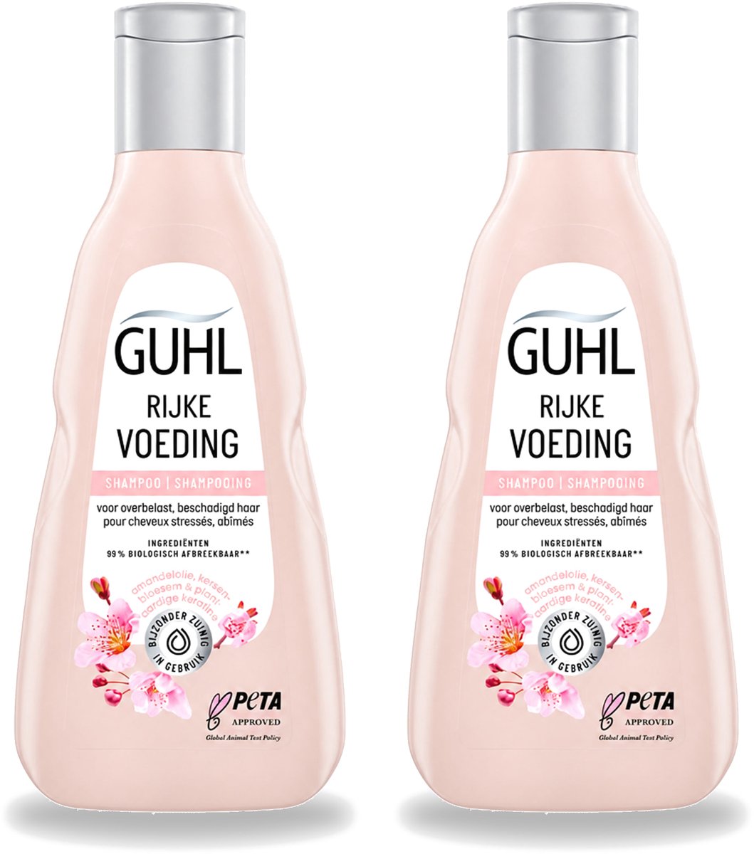 2 x Guhl - Shampoo - Rijke Voeding - 250 ml - Voordeelverpakking - 2 stuks