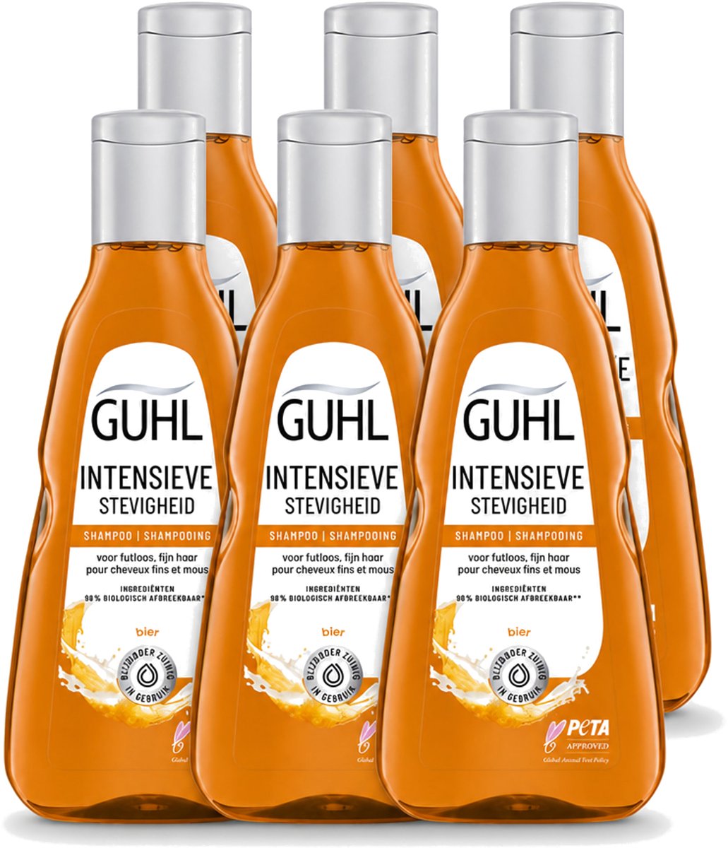 6 x Guhl - Shampoo - Intensieve Stevigheid - 250 ml - Voordeelverpakking - 6 stuks