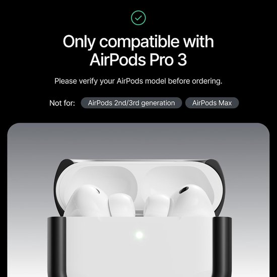 Pulse compatibel met AirPods Pro 3 hoesje (2025), minimalistische schokabsorberende aluminium shells + elastomeer inlays, slide-on pasvorm oplaadcase cover — afbeelding 4