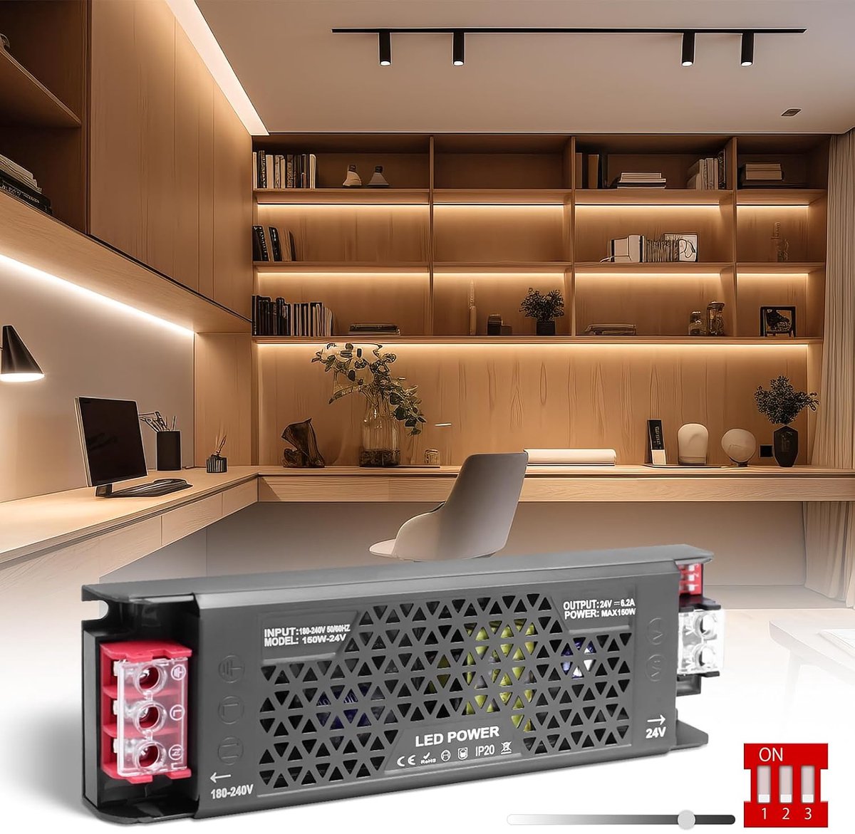 Transformator Dimbaar 12V 150W Transformator AC 230V Naar DC 12Volt 12,5A Ultradunne Constante Spanning Led Driver Voeding 12V Schakelen Lage Volt Trafo Voor LED-Strip Halogeenlampen