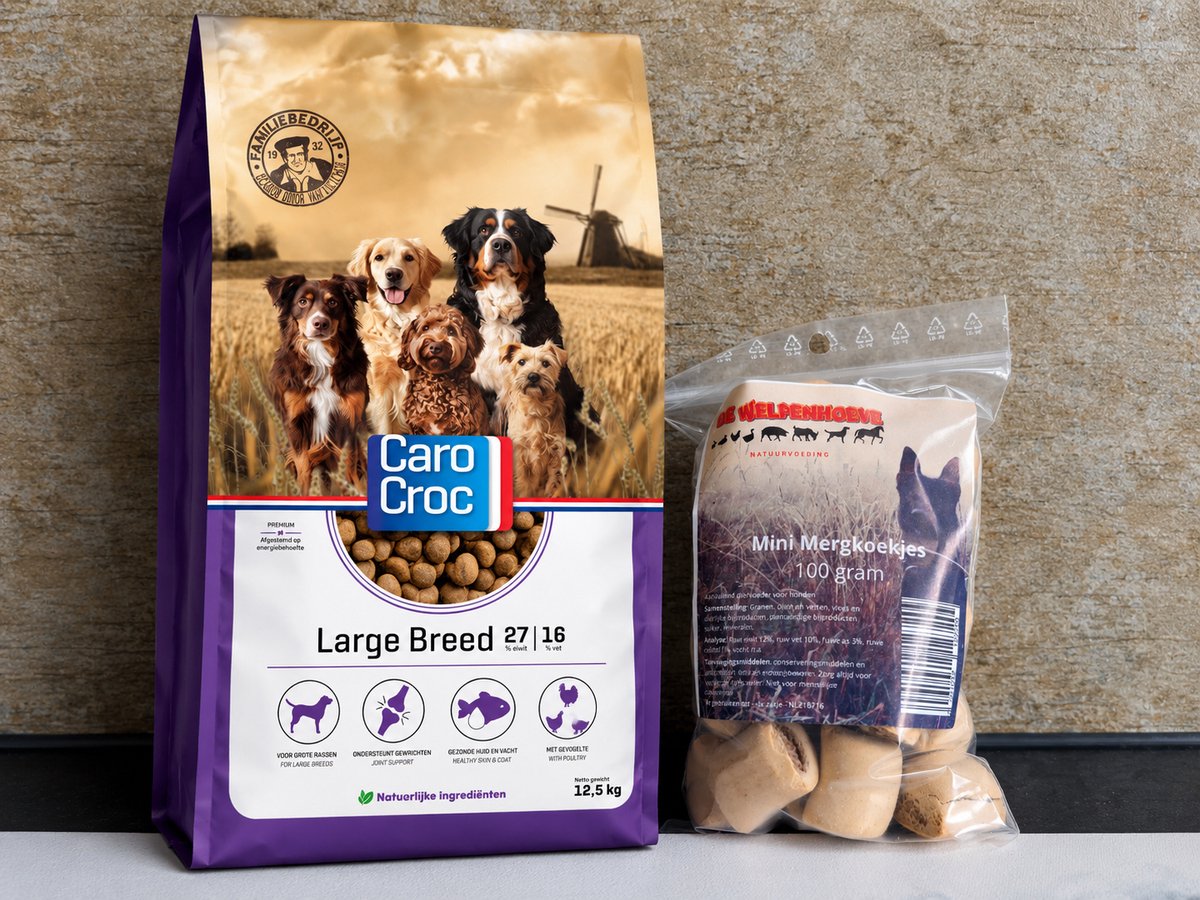 CaroCroc Large Breed 12,5 [27/16] met extra 100 gram snacks