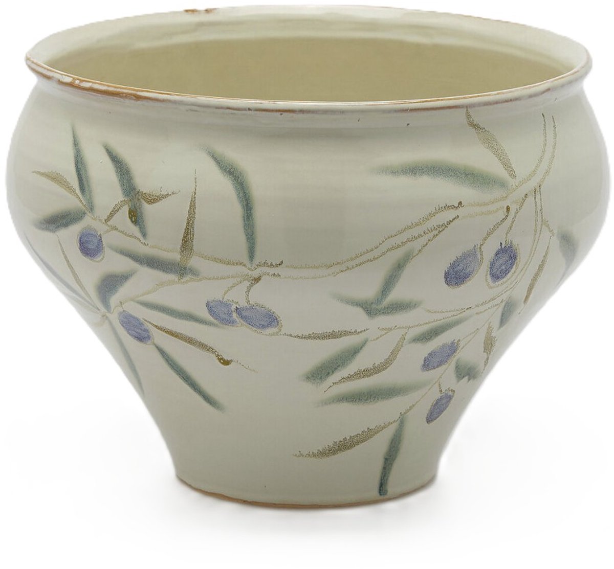 EDG - Bloempot - Keramiek - wit - D38 x H27 cm - Opening 32 cm