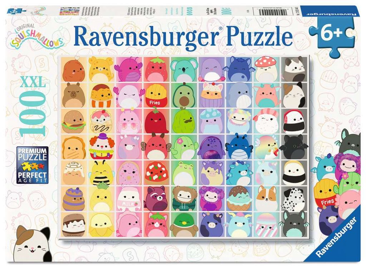 Ravensburger Squishmallows Collection Puzzel - Kinderpuzzel 100 XXL Stukjes - Vanaf 6 Jaar