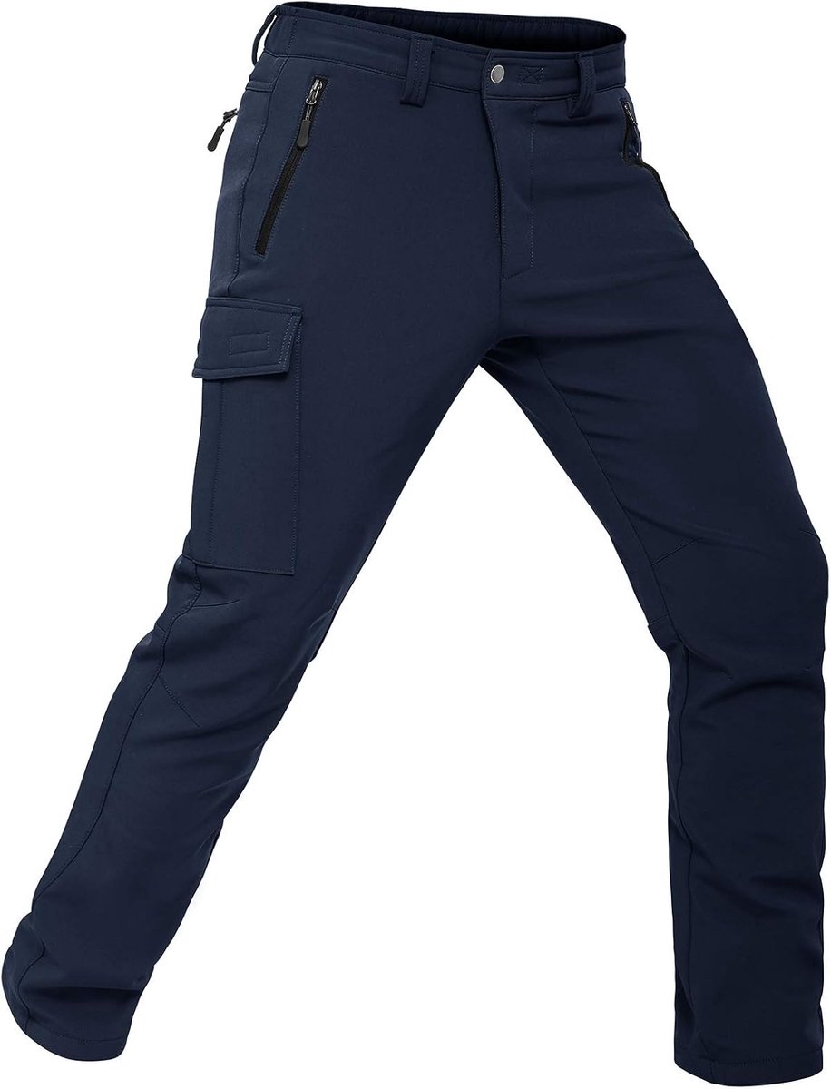 Skibroek voor heren, thermobroek, sneeuwbroek: waterdicht, gevoerde winterbroek, softshellbroek voor winter en snowboard