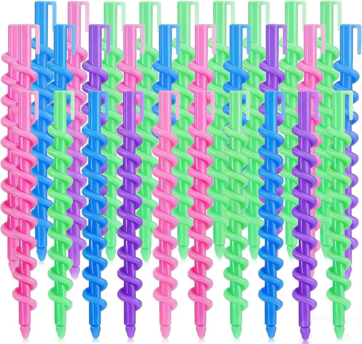 26 Stuks Spiral Permanente Haarrollers voor Medium en Lang Haar - Professionele Styling Tools voor Krullen en Permanent Haar voor Vrouwen en Meisjes (15,5 cm)
