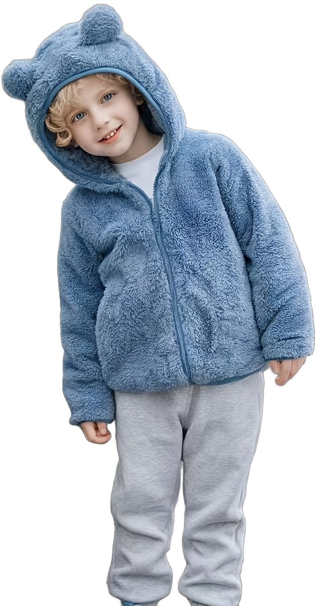 Currero Winterjas Parka Jongens Lange Jas Wintermantel Overjas Gewatteerd Waterdicht Winter Stijlvol Mantel Kinderen 4-5 Jaar Blauw