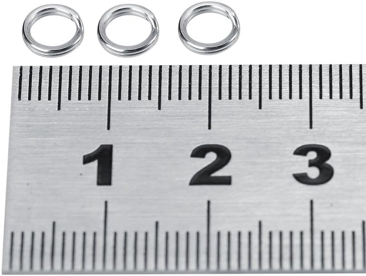 Split Ring, Lure Connector Aas Dubbele Cirkel Split Ring Visgerei Vissen Split Rings Assortiment Kit Heavy Duty Roestvrij staal voor Vissen Verbind kunstaas