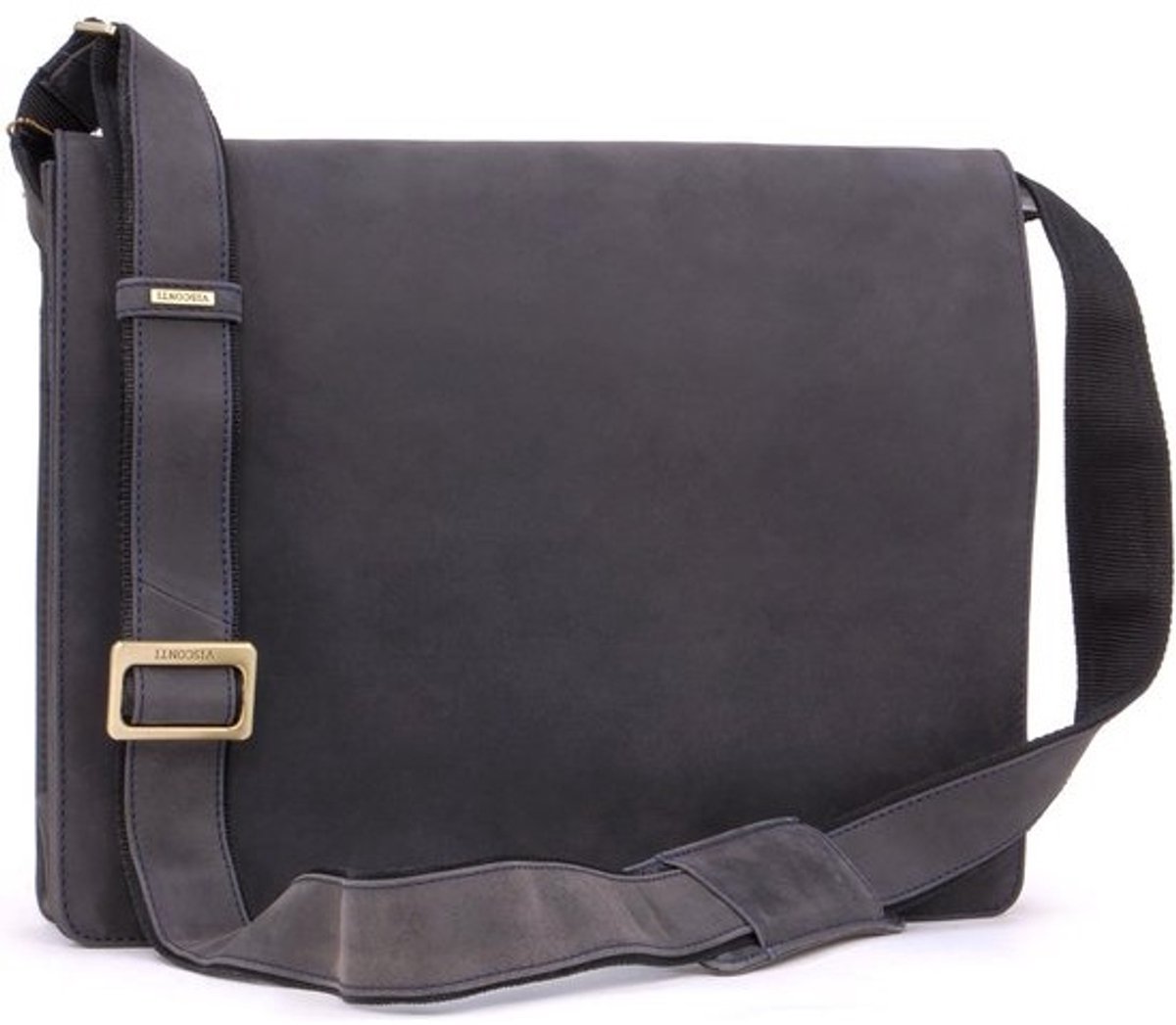 Leren Schoudertas voor Heren - Medium/Grote Laptoptas 13-14 Inch - A4 Werktas Messenger Bag