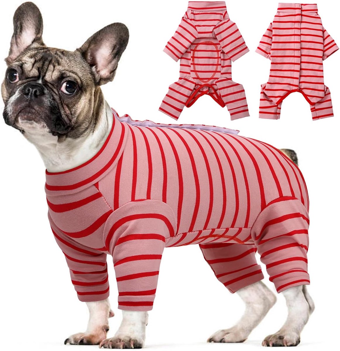 Herstelpak voor honden, bodysuit met lange mouwen na operatie, shirt tegen huidziekten, wondbescherming, huisdierpyjama, anti-likkegel voor puppy's