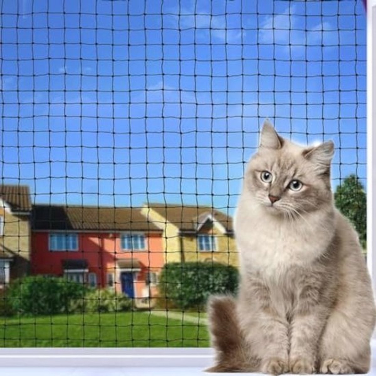 Kattennet voor balkon - Versterkt, UV-bestendig, Robuust en Beschermend 4x3m
