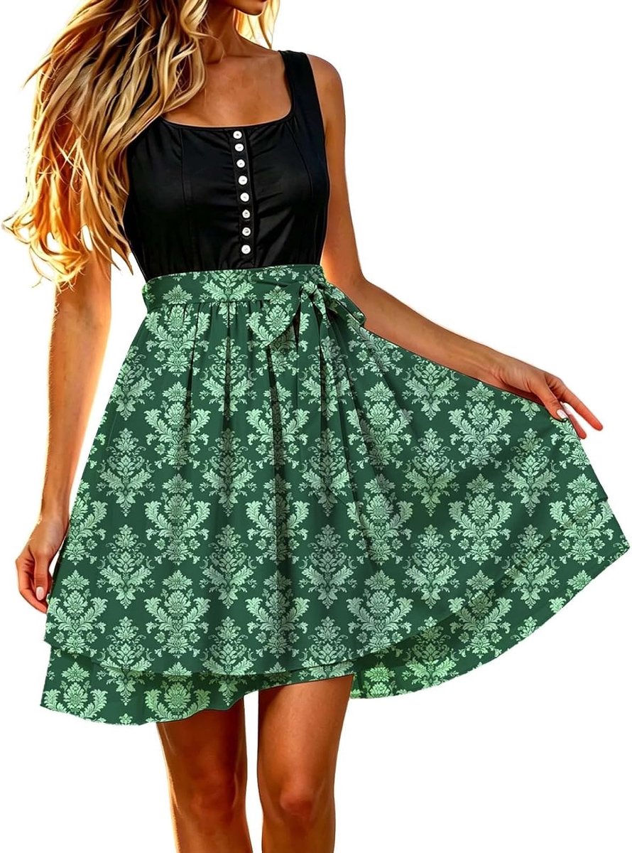 Elegante Beierse feestoutfit voor volwassenen, traditionele linnen klederdracht voor Oktoberfest-feesten