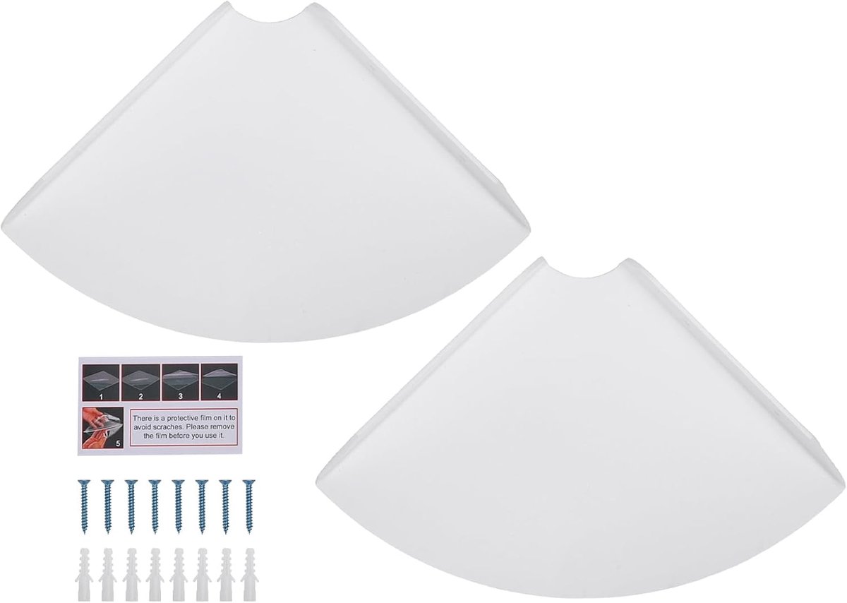 Zwevende hoekplanken voor wandmontage voor badkamer, keuken, slaapkamer, woonkamer, kantoor