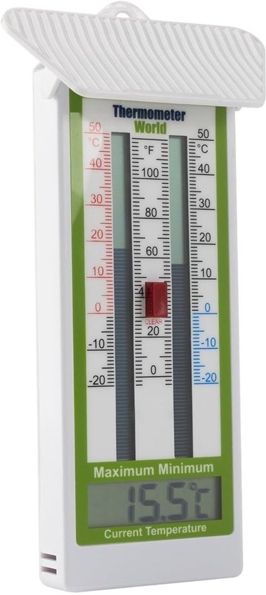 Thermometer - Wandgemonteerd - Voor Broeikasgebruik - Digitale Max-Min Thermometer - Voor Tuinliefhebbers