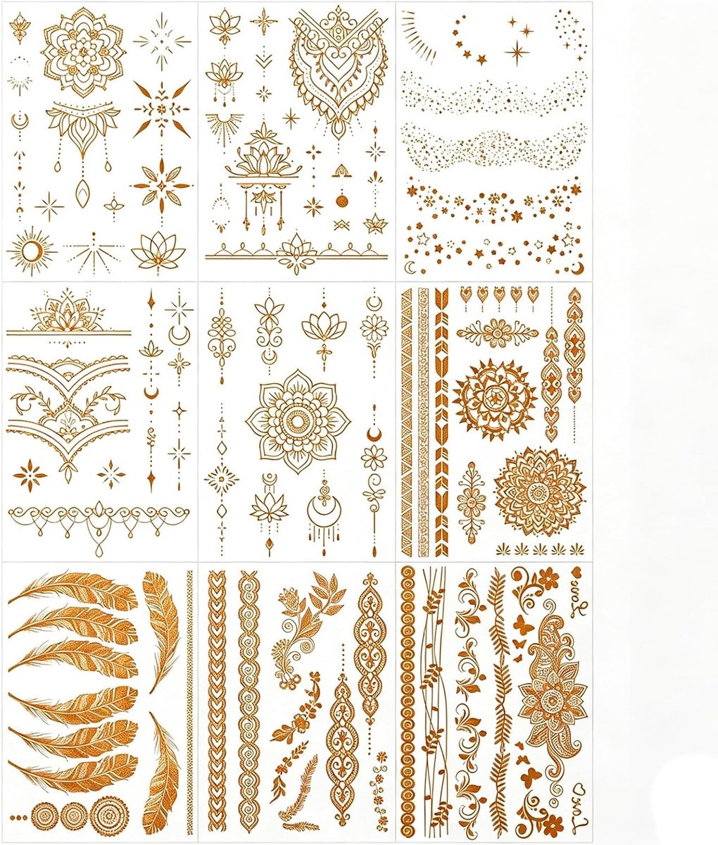 Tijdelijke Tattoos Boho Stijl Tattoo Stickers Voor Gezicht