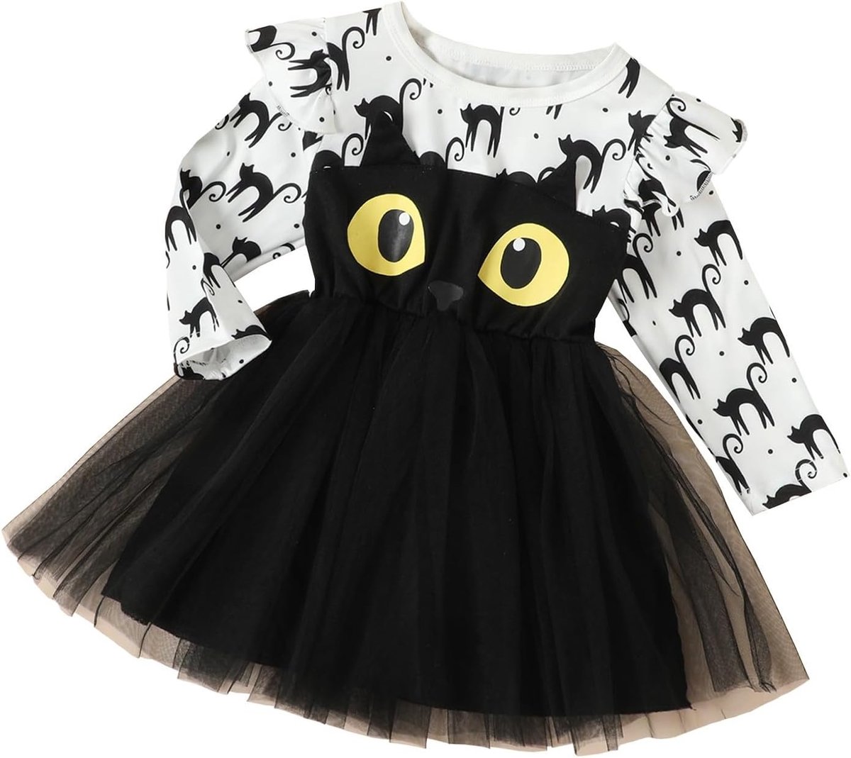 Prinsessenjurk voor meisjes, ceremonie, avond, cocktail, party, lange jurk, tule, borduurwerk, pofmouwen, kinderen, koningin, bruiloft, Kerstmis, chic, ruches, A67