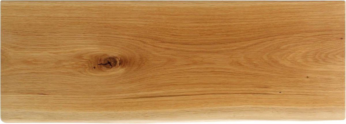 Goods Berlin 1x Design Regalbord Live Edge Eiken Massief Hout Natuurlijke Rand Planken Bodem Bohle Boomrand Hangend Wandbord Woonkamer Eetkamer Keuken Kinderkamer (15-30cm Diepte, 130cm