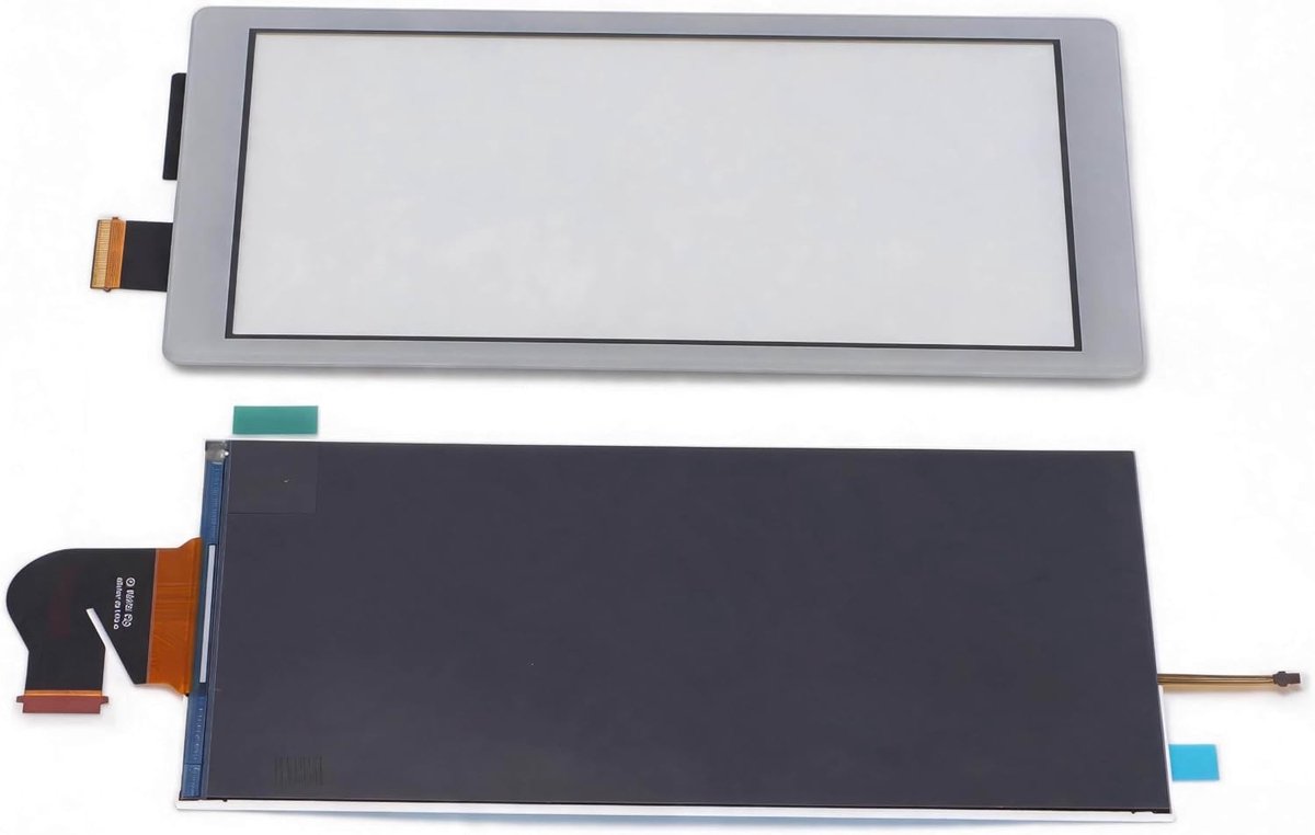 Vervangend LCD Scherm voor Switch Lite, Slijtvast Digitizer Touchscreen en Reparatie Onderdelen voor LCD Display (Grijs-Wit)