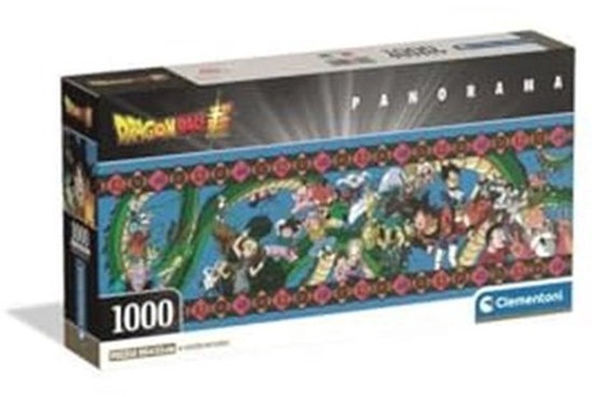 Clementoni - Puzzle with 1000 pieces for adults and boys, special series, anime dragonball, poster included, compact box, gift idea for women and men, made in Italy, 98 x 33 cm, 37058