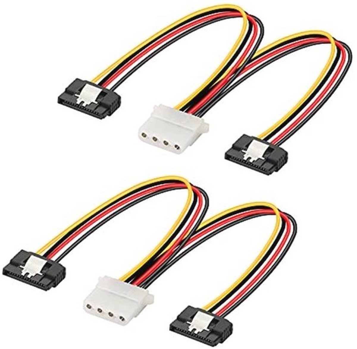 4-pin Molex naar Dual SATA Power Y Kabel Splitter - IDE naar SATA Adapter voor HHD/SSD/DVD RW