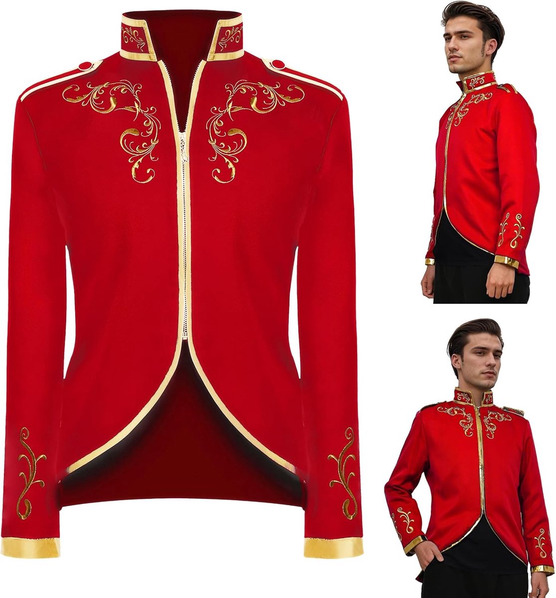 Prinsenkostuum voor heren, blazer, steampunk, gothic, middeleeuwse Victoriaanse retrokleding, Halloween cosplay