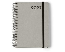 2027 Bureau agenda - Dag agenda - Hardcover gerecycled leer 348 pagina's- A5