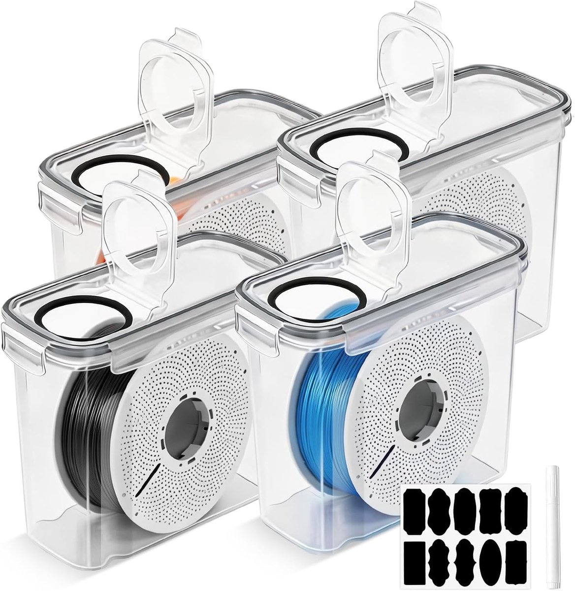 Filament-opbergdoos voor 3D-printfilament, 4 stuks