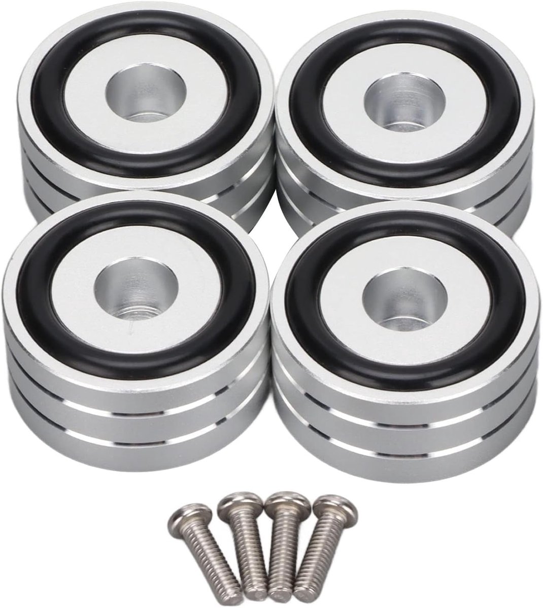Spikes, 40x20mm Schokbestendig Draaitafel Stand Voeten, Zelfklevende Bumper Voeten Isolatie Stands Voor Luidsprekers Theater Draaitafel DAC(Zilver)