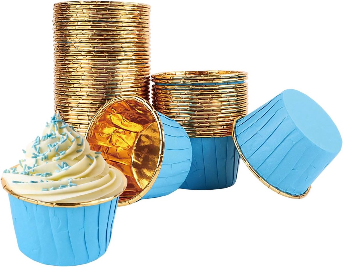 Wegwerp vetvrije folie bakbekers wrappers, cake muffin voeringen hoesje, standaard papieren bakbekers voor verjaardag bruiloft vakantie kerstfeest muffins gebak mallen